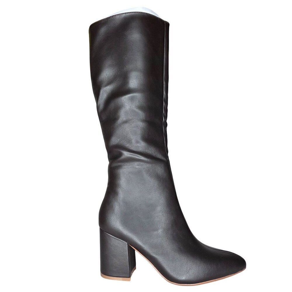 Journee Collection Ameylia Block Heel Knee High Boots, Size: 5.5